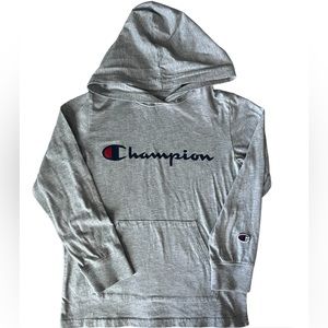 🩵Champion Boy’s Hooded Long Sleeve Tee - Size Small